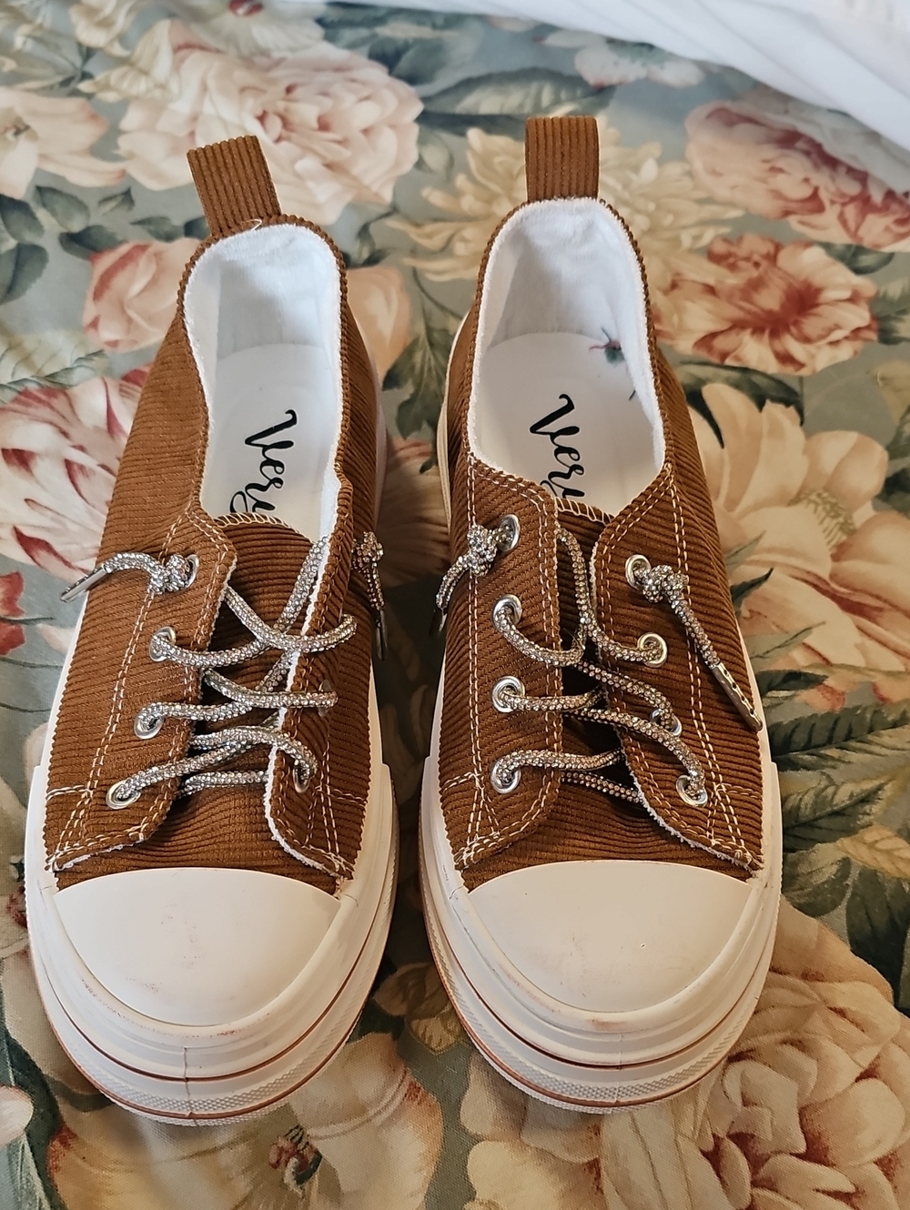 Very G Brown Corduroy Sneakers